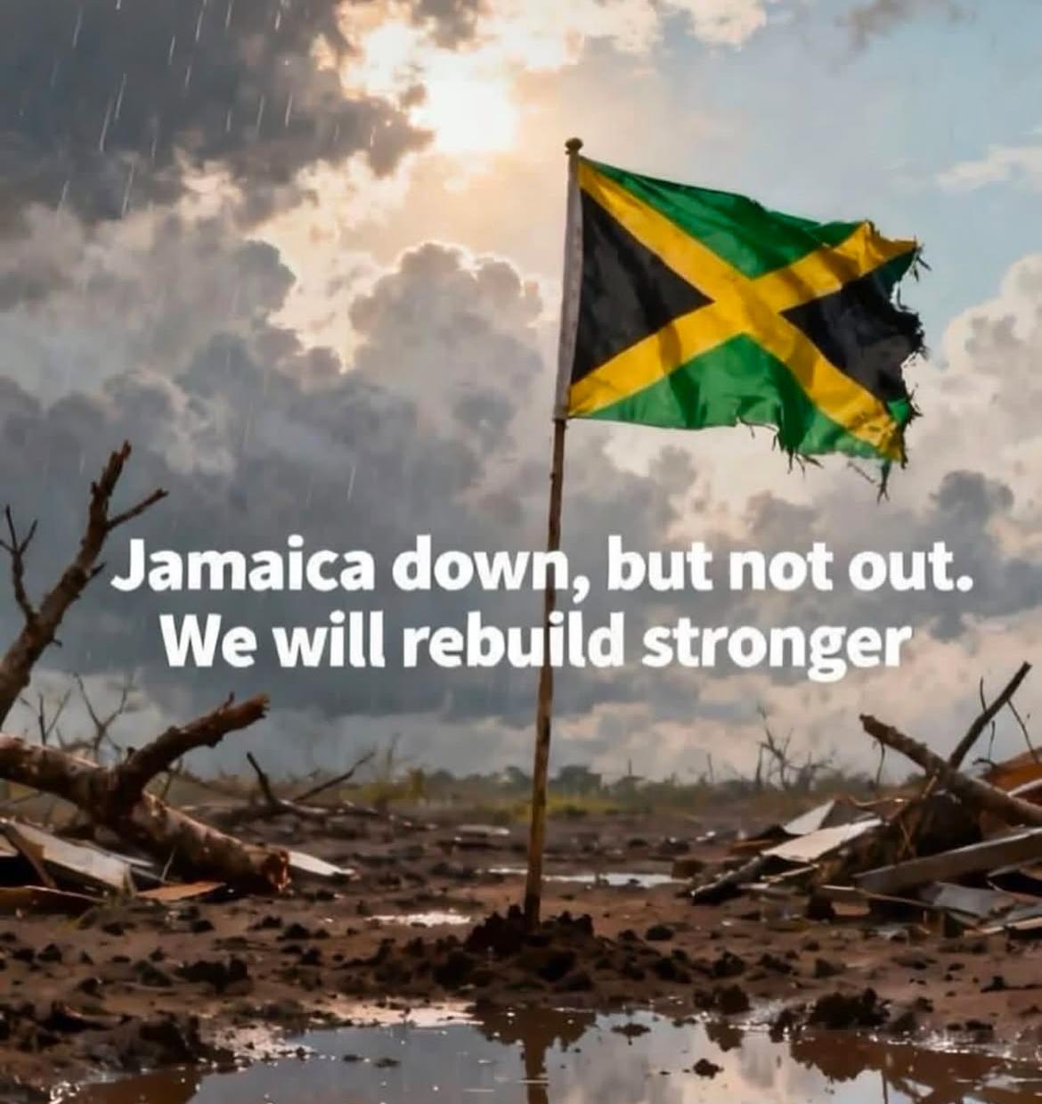 Jamaica flag — down but not out